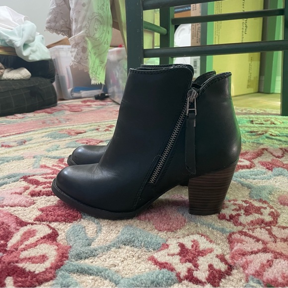 Black zipper ankle boots - Picture 5 of 8